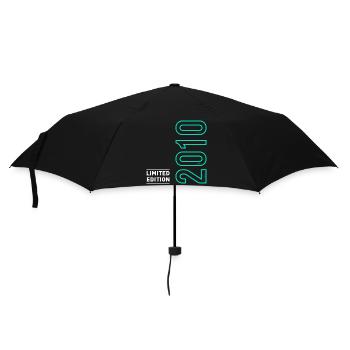 16 Geburtstag Geschenk 2010 Junge Endlich 16 - Regenschirm (klein) - Schwarz - Vorne