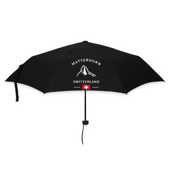 Matterhorn Alps Switzerland Logo - Umbrella (small) - black - Front