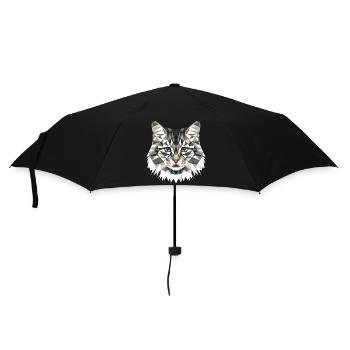 Katze Norwegische Waldkatze Norweger Wald Katzen - Regenschirm (klein) - Schwarz - Vorne