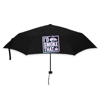 Glitch BBQ SMOKE, funny BBQ Shirt Hoodie, Mug - Umbrella (small) - black - Front