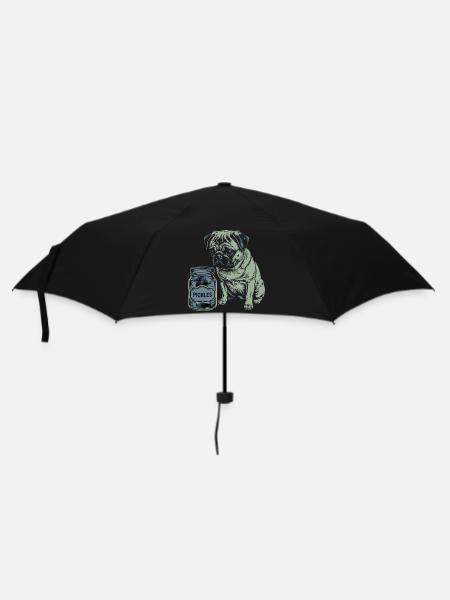 Hundefreund Design – Herz für Vierbeiner - Regenschirm (klein) - Schwarz