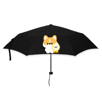 Certified NPC Corgi  - Umbrella (small) - black - Front