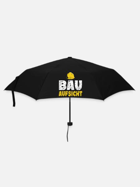Bauaufsicht Bauarbeiter - Regenschirm (klein) - Schwarz