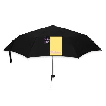 Mädchen Mallorca - Regenschirm (klein) - Schwarz - Vorne