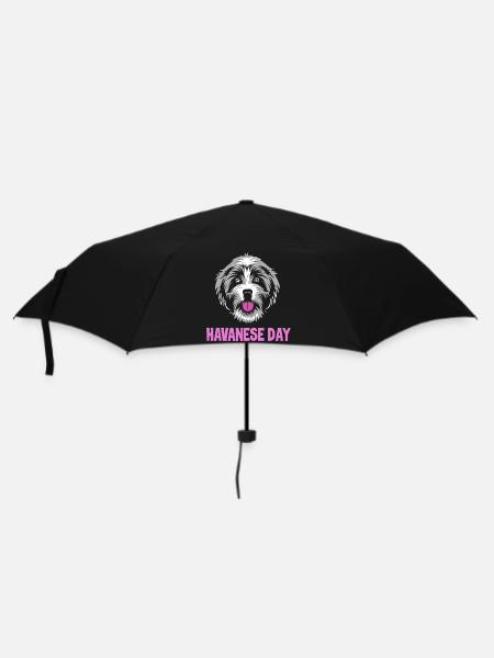 Havaneser Hund - Regenschirm (klein) - Schwarz