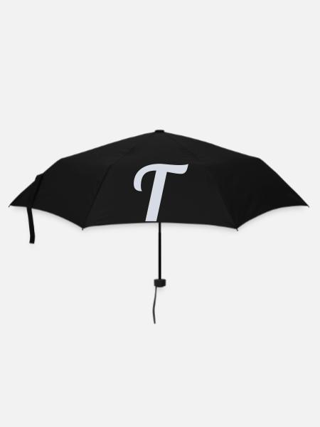 T Buchstabe - Regenschirm (klein) - Schwarz