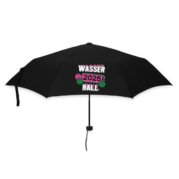 Wasserball 2025 Wasserballerin Wasserballspielerin - Regenschirm (klein) - Schwarz - Vorne
