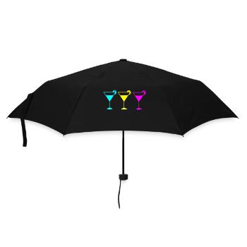 Cocktail Sommer Strand Urlaub - Regenschirm (klein) - Schwarz - Vorne