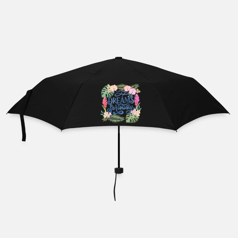 Glaub an deine Träume - Regenschirm (klein) - Schwarz