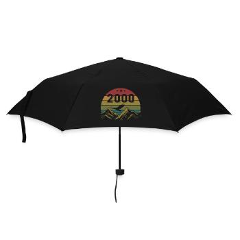 2000 Jahrgang Geburtstag 2000 Retro Geschenkidee - Regenschirm (klein) - Schwarz - Vorne