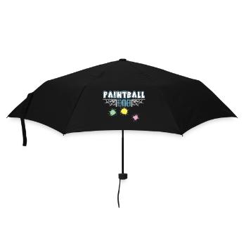 Paintball Paintballer Rentner Rente Ruhestand - Regenschirm (klein) - Schwarz - Vorne