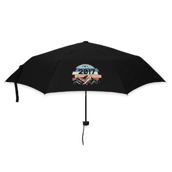 Original 2017 Jahrgang 2017 Geburtstag 2017 - Regenschirm (klein) - Schwarz - Vorne