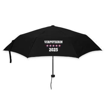 Verputzerin 2025 Verputzer Frauen Stuckateurin - Regenschirm (klein) - Schwarz - Vorne