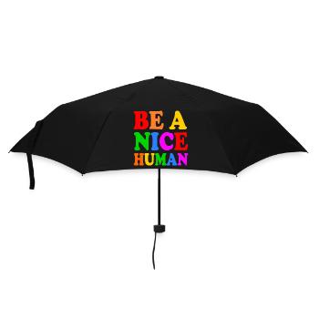 Be a nice human - Parapluie standard - noir - Devant