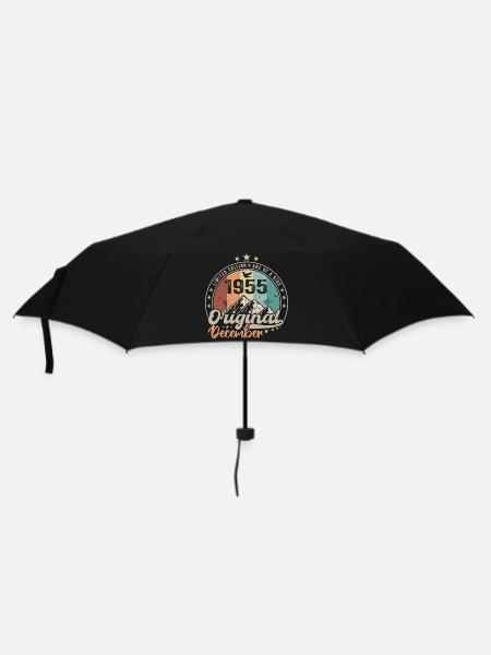 Dezember 1955 Geburtstagsgeschenk - Dezember 1955 - Regenschirm (klein) - Schwarz