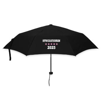 Stuckateurin 2025 Beruf Arbeit Ausbildung Lehre - Regenschirm (klein) - Schwarz - Vorne