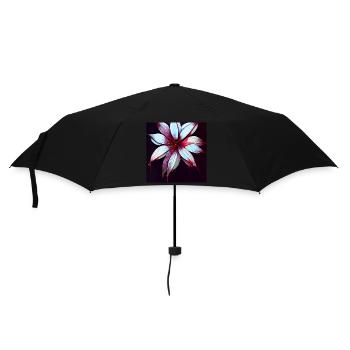 Red Flower - Regenschirm (klein) - Schwarz - Vorne
