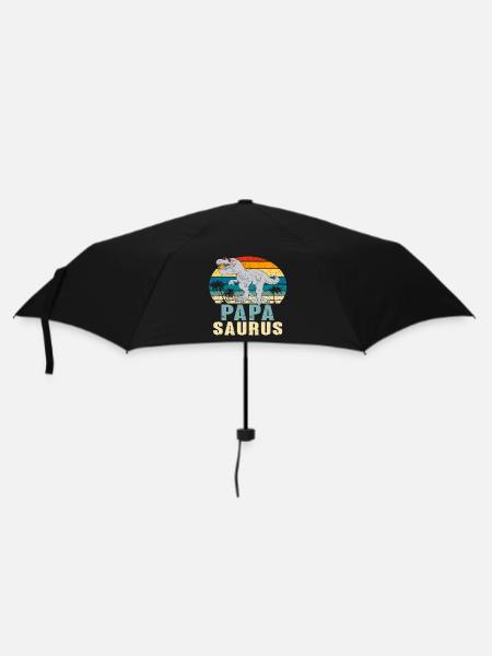 Papasaurus Father's Day Dinosaur T-Rex Gift Idea - Umbrella (small) - black