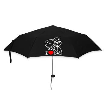 Ich liebe Papa DE - Regenschirm (klein) - Schwarz - Vorne