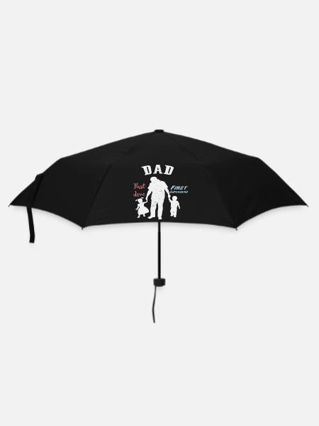 Vater und Sohn - Vater und Tochter schenken Vater - Regenschirm (klein) - Schwarz