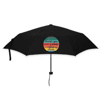 Christian Design Dank und Lob an Gott - Regenschirm (klein) - Schwarz - Vorne