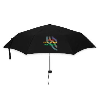 Vatertag Papa Papa Papa - Regenschirm (klein) - Schwarz - Vorne