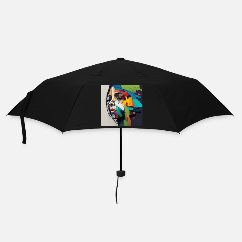 Premium Design - Regenschirm (klein) - Schwarz