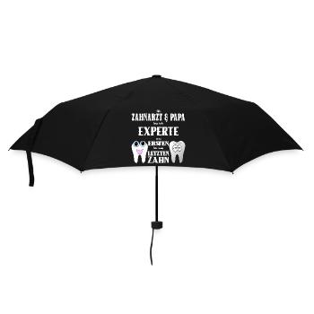 Zahnarzt Papa Zahnmediziner Vater Geschenk - Regenschirm (klein) - Schwarz - Vorne