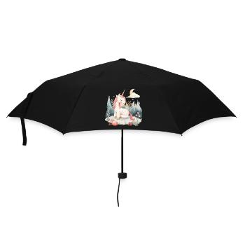 A cute fairy-tale unicorn - Umbrella (small) - black - Front