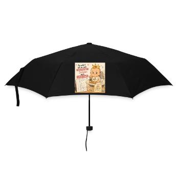 Babys im Alltag - Regenschirm (klein) - Schwarz - Vorne