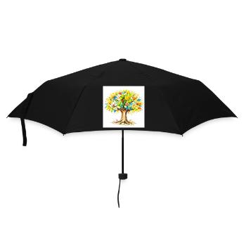 Colorful Tree with Blossom Foliage - Umbrella (small) - black - Front