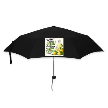 Zitronen  - Regenschirm (klein) - Schwarz - Vorne