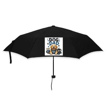 Hundevater Design Pfotenliebe Stil - Regenschirm (klein) - Schwarz - Vorne