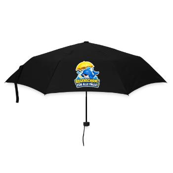 Wal Regenschirm für alle Fälle Lustiger Spruch - Regenschirm (klein) - Schwarz - Vorne