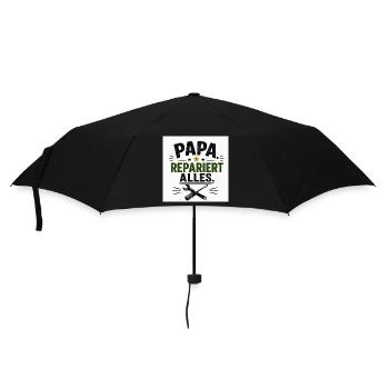 Papa repariert alles - Regenschirm (klein) - Schwarz - Vorne