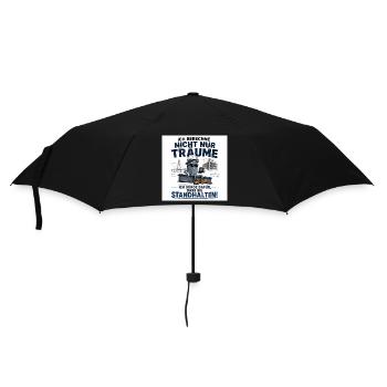 Ich berechne mehr als Träume - Regenschirm (klein) - Schwarz - Vorne