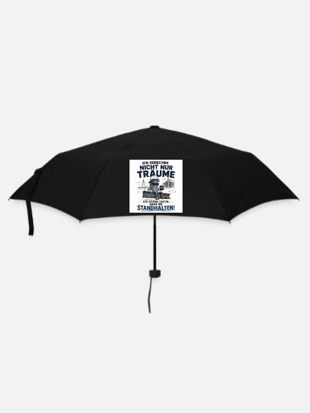 Ich berechne mehr als Träume - Regenschirm (klein) - Schwarz