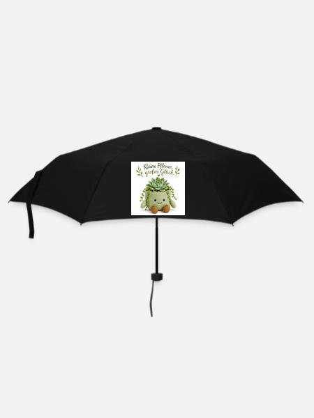 Kleine Pflanze, großes Glück - Regenschirm (klein) - Schwarz