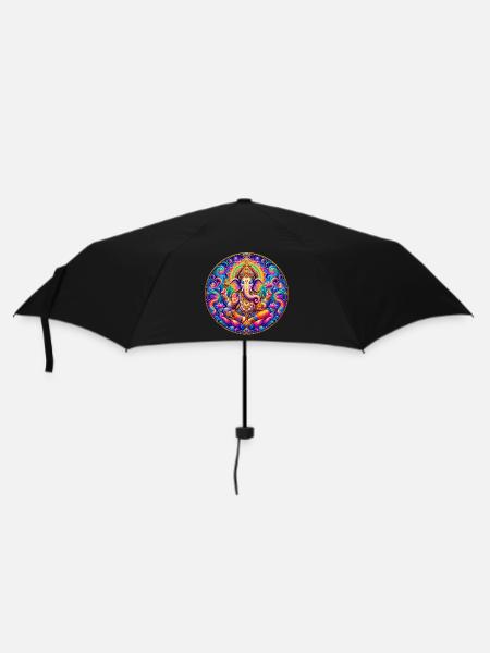 Ganesha - Regenschirm (klein) - Schwarz