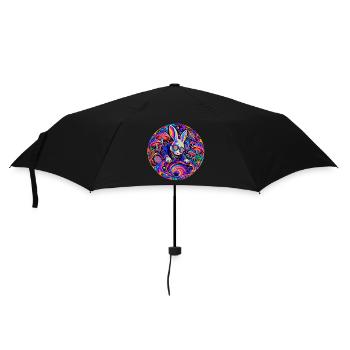 Hase - Regenschirm (klein) - Schwarz - Vorne
