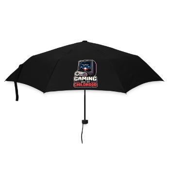 Gaming war meine Kindheit - Regenschirm (klein) - Schwarz - Vorne