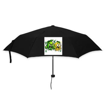 Wütende Limette & Zitrone - Regenschirm (klein) - Schwarz - Vorne