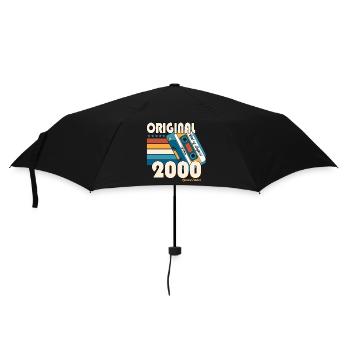 Born 2000 22nd Birthday Gift August Fun - Umbrella (small) - black - Front