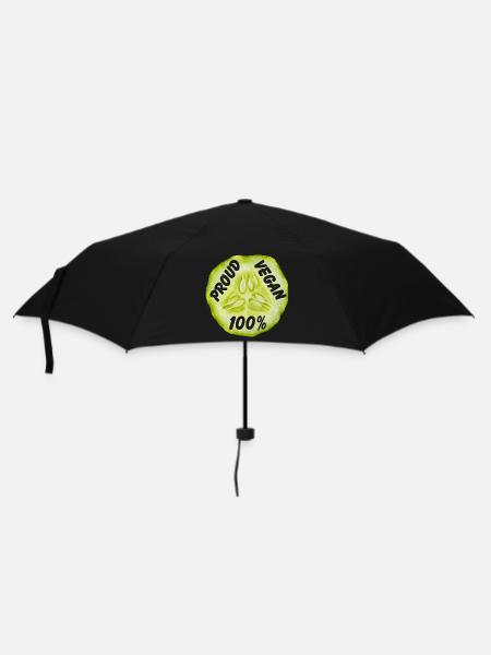 Proud vegan / Proud vegan 100% - Umbrella (small) - black