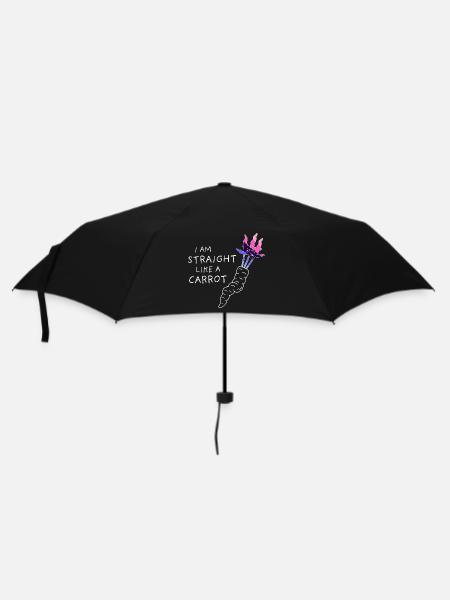 omni pride - droit comme une carotte - blanc - Parapluie standard - noir
