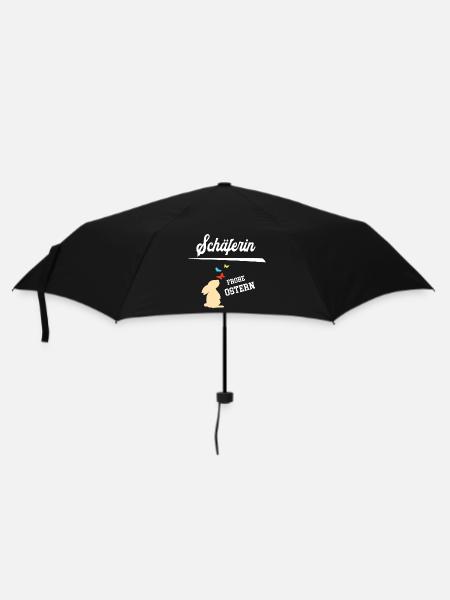 Schäferin Ostern Schäferei Tierwirtin Bäuerin - Regenschirm (klein) - Schwarz