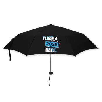 Floorball 2025 Floorballer Floorballspieler Spiel - Regenschirm (klein) - Schwarz - Vorne