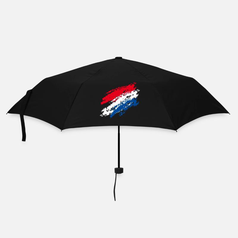 Netherlands flag / italic stripes - chalk - Umbrella (small) - black