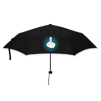 Everyone jangles on your nerves? Flip them off. - Umbrella (small) - black - Front