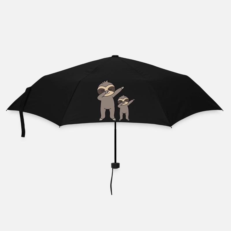 Dabbing Faultiere - Regenschirm (klein) - Schwarz
